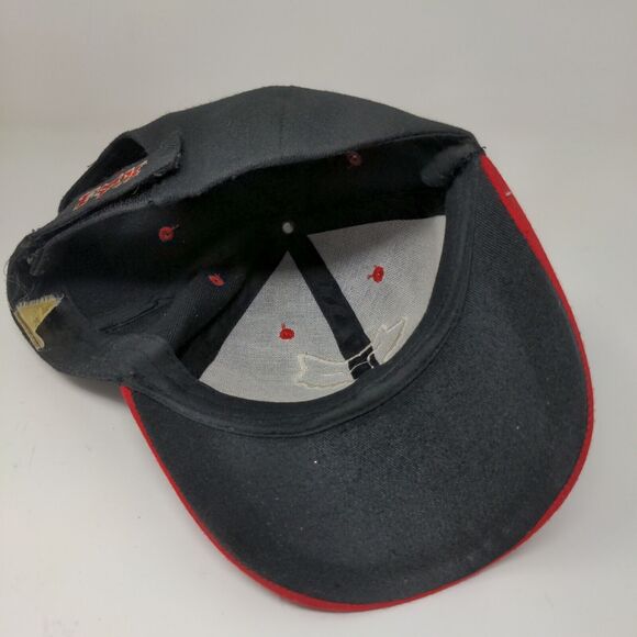 Fox Racing Strapback Hat Black Red One Size Big Embroidered Logo - Picture 9 of 11